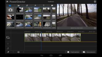 PowerDirector Mobile Oberflae web