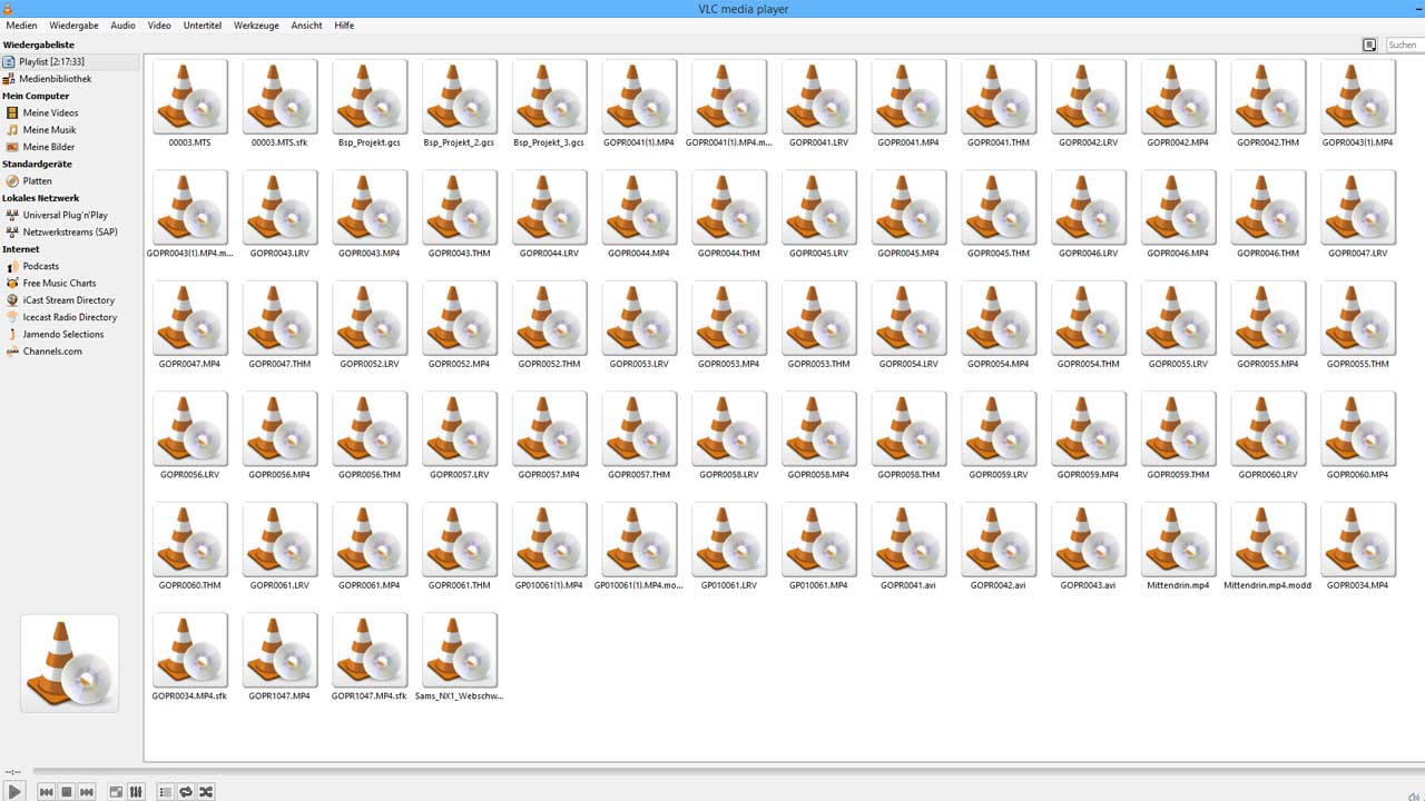 Oberfläche VLC
