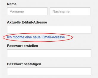 Google Konto erstellen2 line