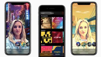 Apple Clips iPhone X Clips metropolis filter