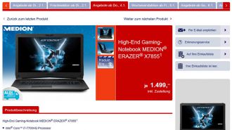Medion Erazer X7855 Aldi