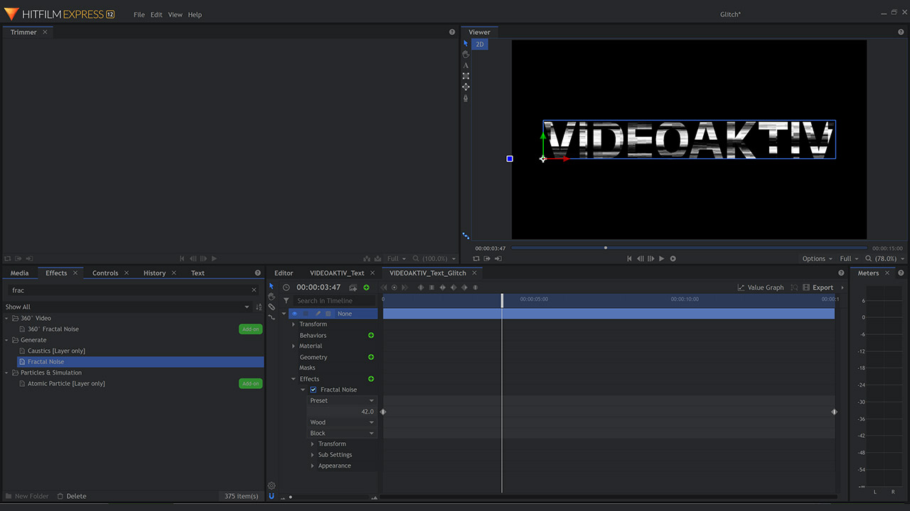 Titelgestaltung HitFilm Express VA 9