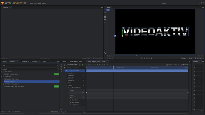 Titelgestaltung HitFilm Express VA 9