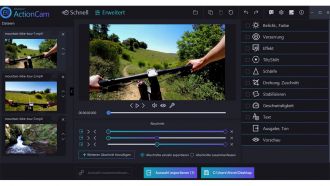 Ashampoo ActionCam: Actioncam-Schnitt aus dem Modul-Baukasten