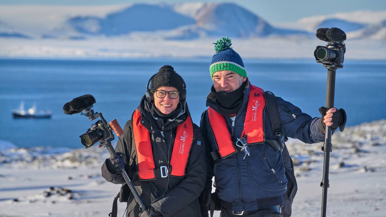 Spitzbergen Silke Schranz und Christian Wüstenberg in der Arktis