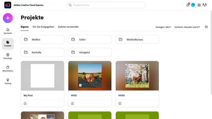 Creative Cloud Express: neuer Name und Funktionen für Adobe Spark