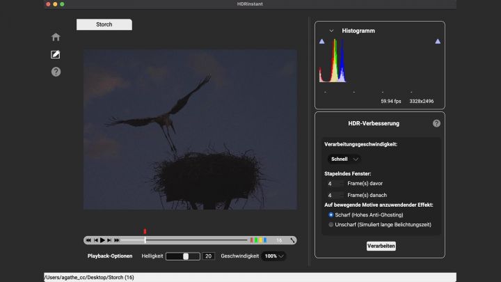 HDRlog HDRinstant 4: HDR-Bild aus Videoclip extrahieren