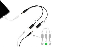 Microphones JOBY Wavo Cable Splitter JB01736 0WW phone and graphics