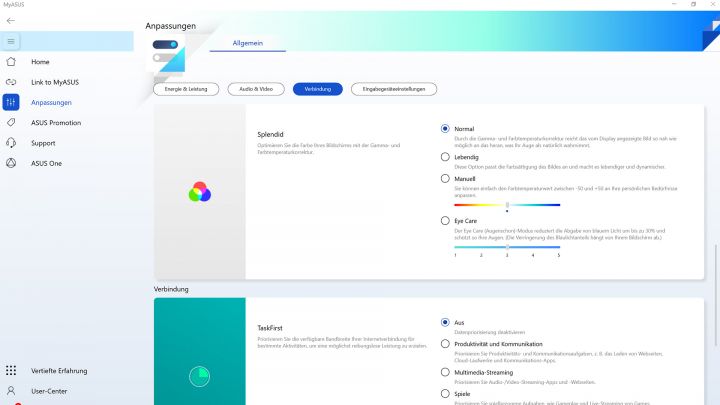 my asus farben web