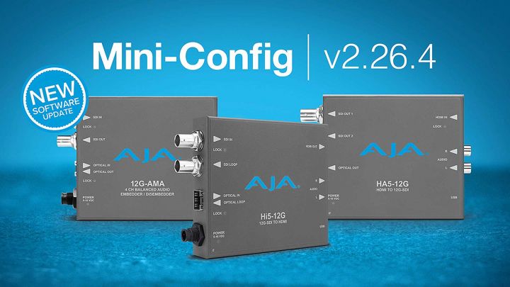 Aja Mini-Config v2.26.4: neues Software-Update für die Mini-Converter-Reihe
