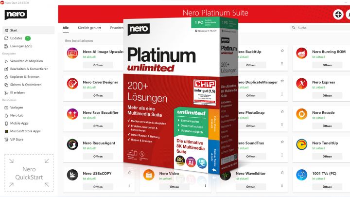 Nero Start Alle Programme