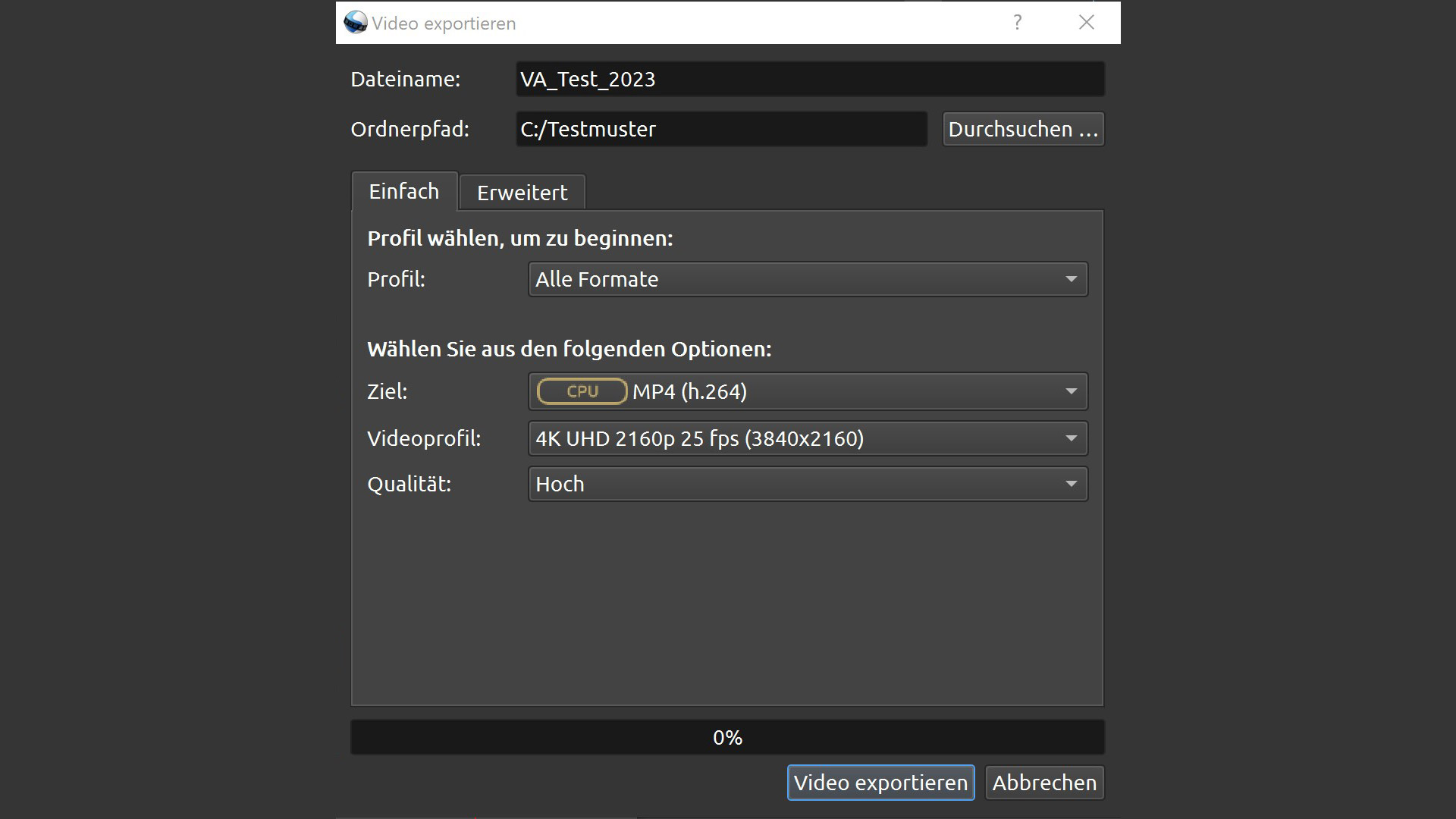 09 openshot 3 0 Effekte Export dialog
