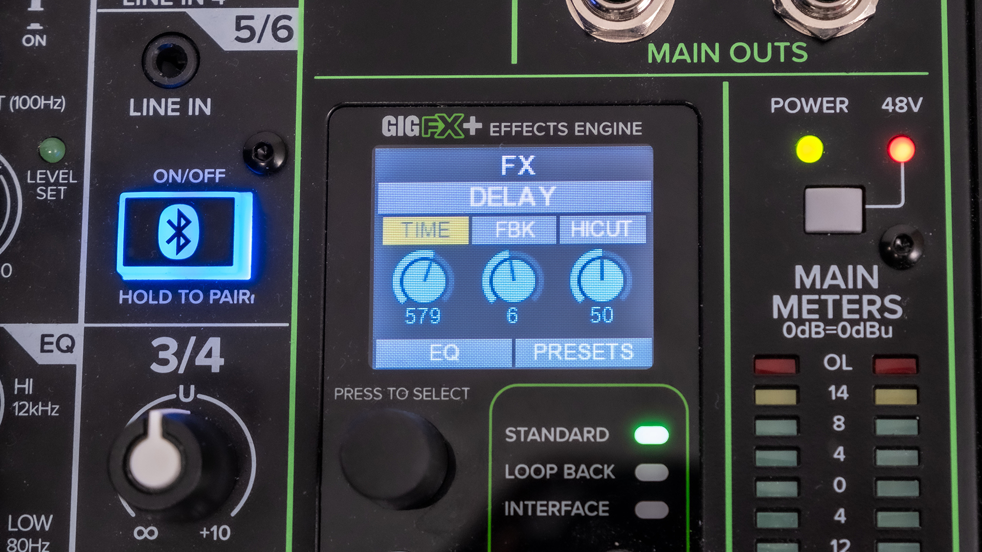 Mackie ProFX6v3plus Display