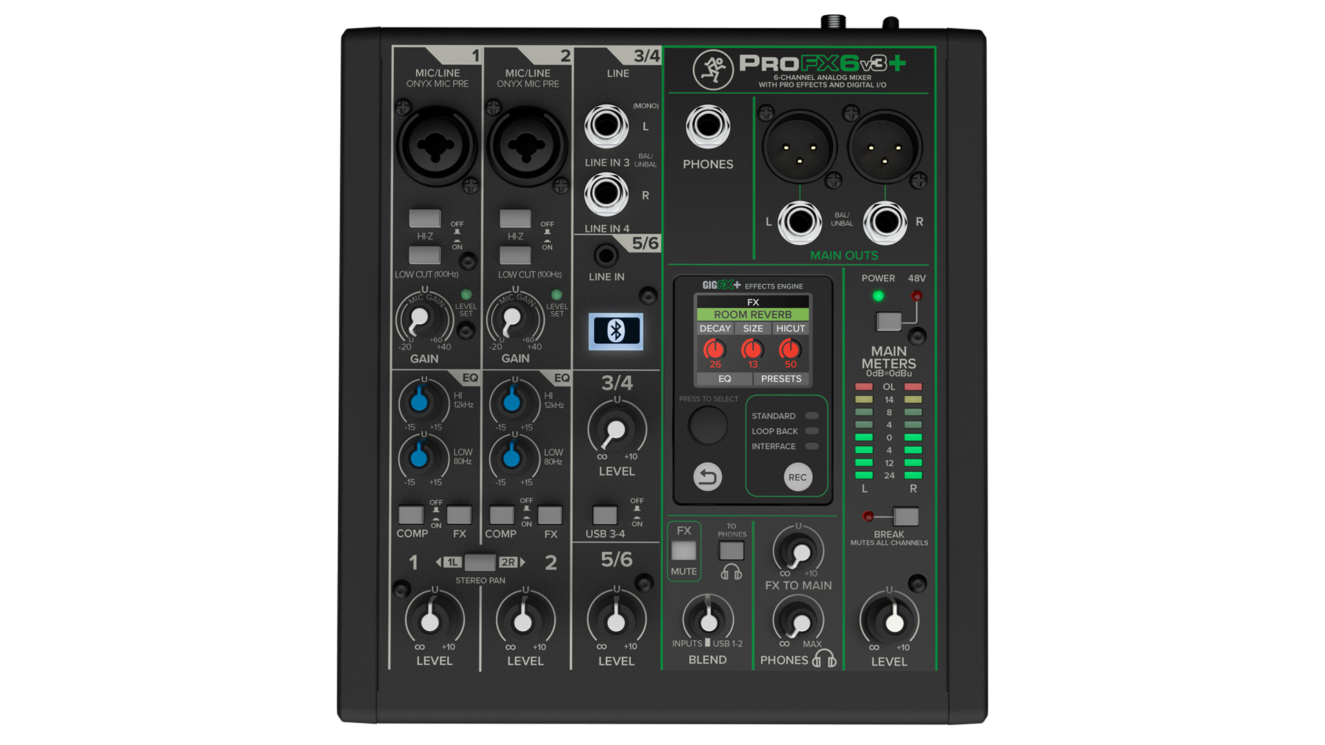 Mackie ProFX6v3plus Oberseite 2