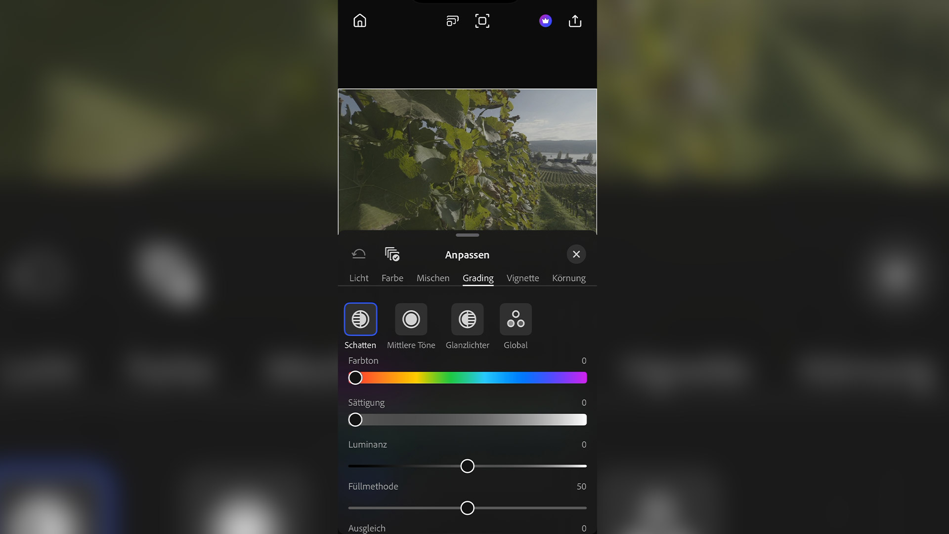 Adobe PremiereApp Pro Effekte Farbe