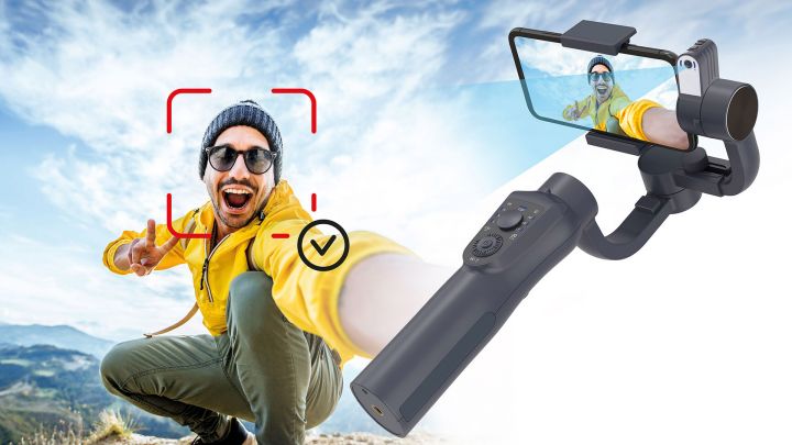 Easypix GoXtreme GX4: Gimbal mit Tracking für Smartphones und Action Cams