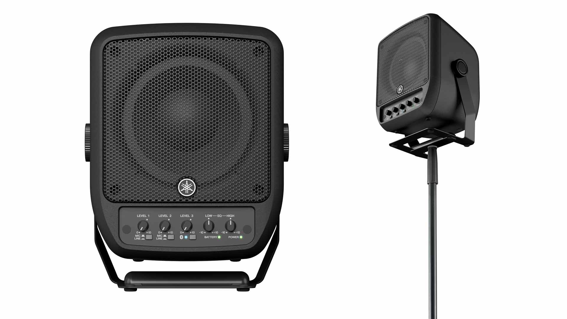 Yamaha STAGEPAS 100 Draagbaar PA-Systeem - 100W Class-D, Coaxiale Driver, 3-Kanaals Mixer, Bluetooth - Lichtgewicht & Krachtig (Zwart)