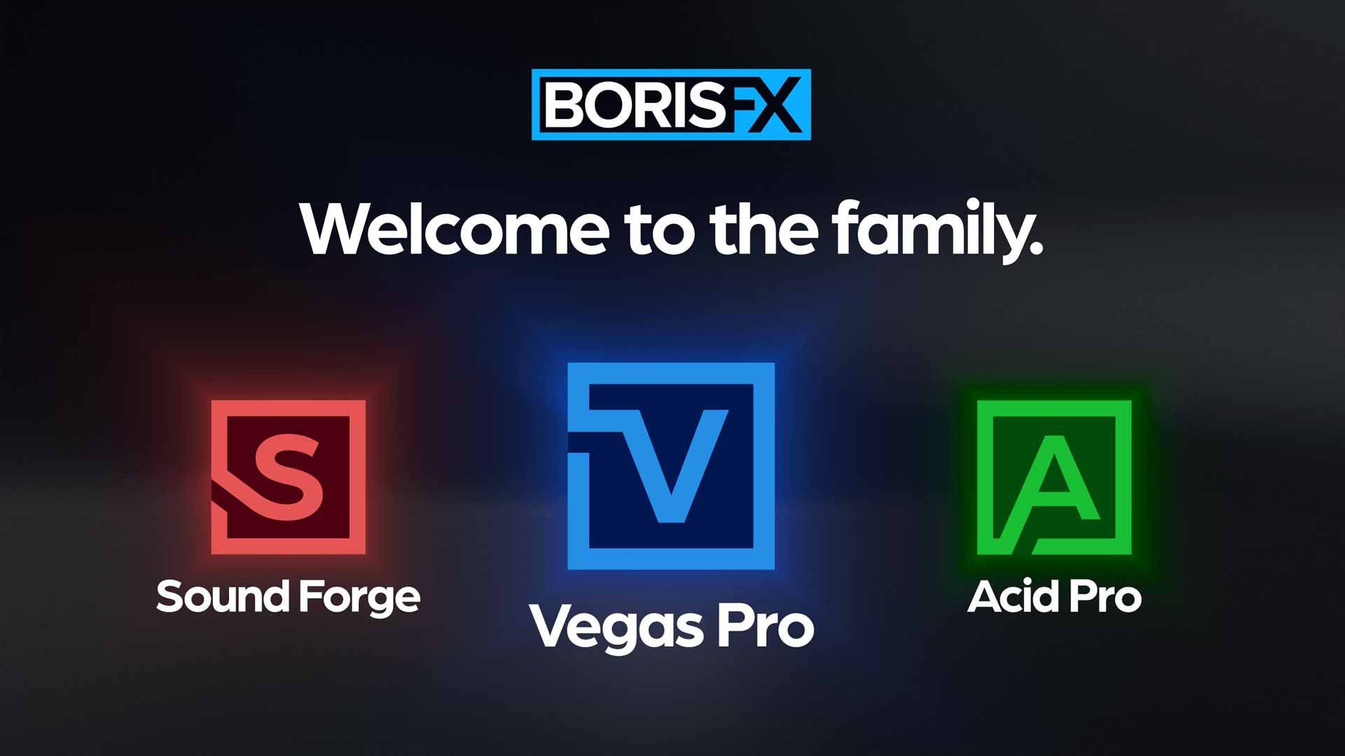 Boris FX erwirbt Vegas Pro, Sound Forge und Acid Pro Boris FX erwirbt Vegas Pro, Sound Forge und Acid Pro