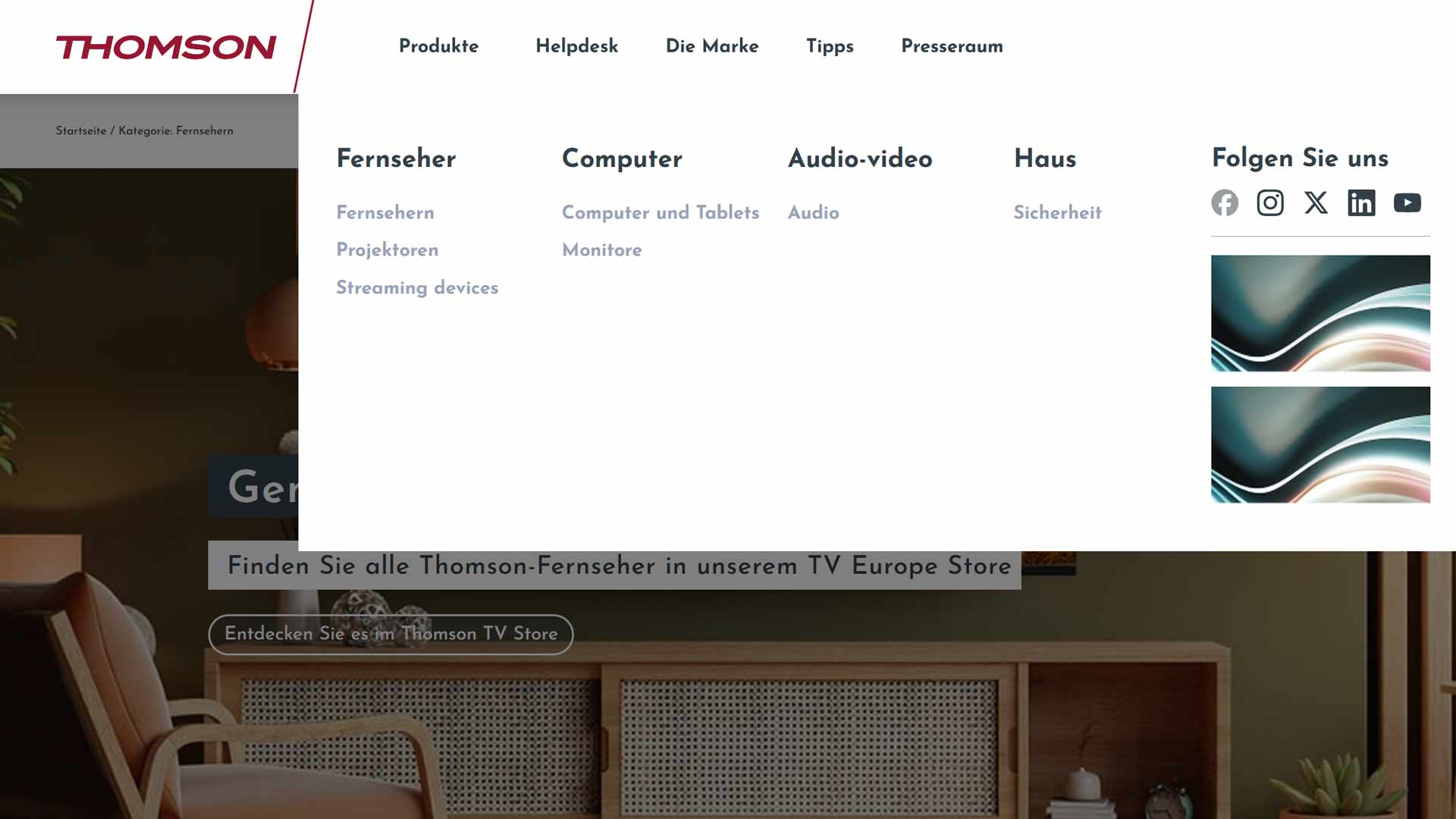 Thomson und TVue: neuer Lizenzpartner für die TV-Kategorie
