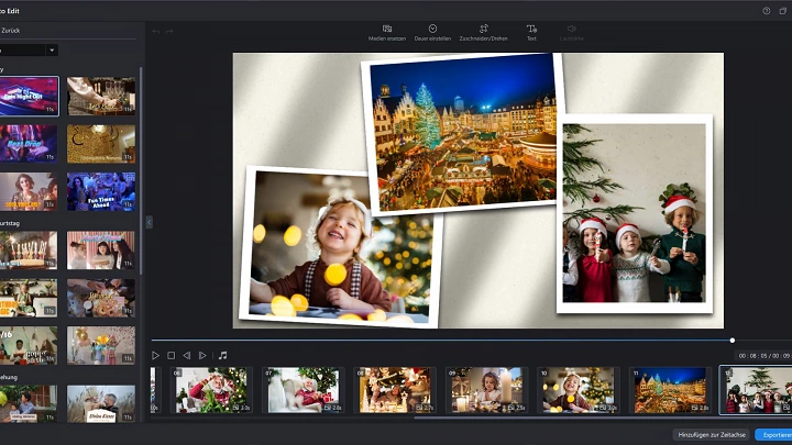 Cyberlink PowerDirector 365: neue Fotocollagen-Option für KI Auto Edit-Funktion