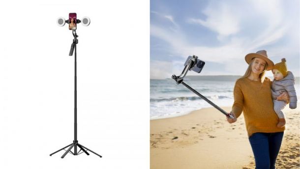 Rollei Easy Creator Quadpod LED-Kit und MagPod u2013 Stative fu00fcr Smartphones