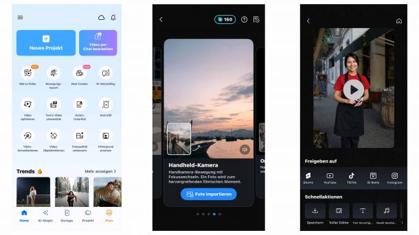 CyberLink PowerDirector-App: mit KI-Reel Creator