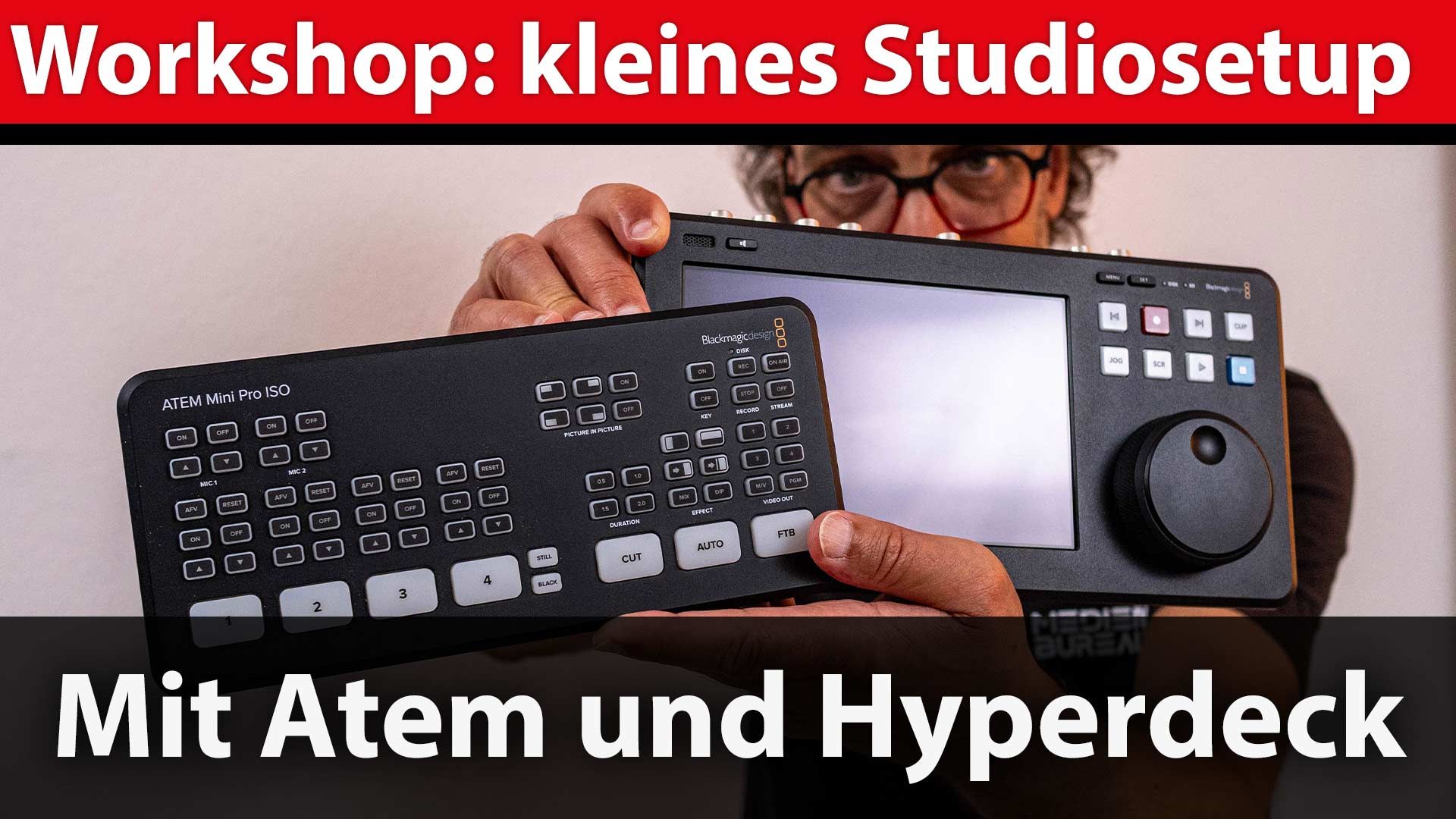 Workshop: PTZ-Studio mit Blackmagic Design ATEM Mini Pro ISO und Hyperdeck Shuttle 4K Pro