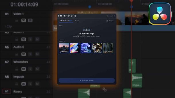 Krotos Video to Sound: Plugin für DaVinci Resolve