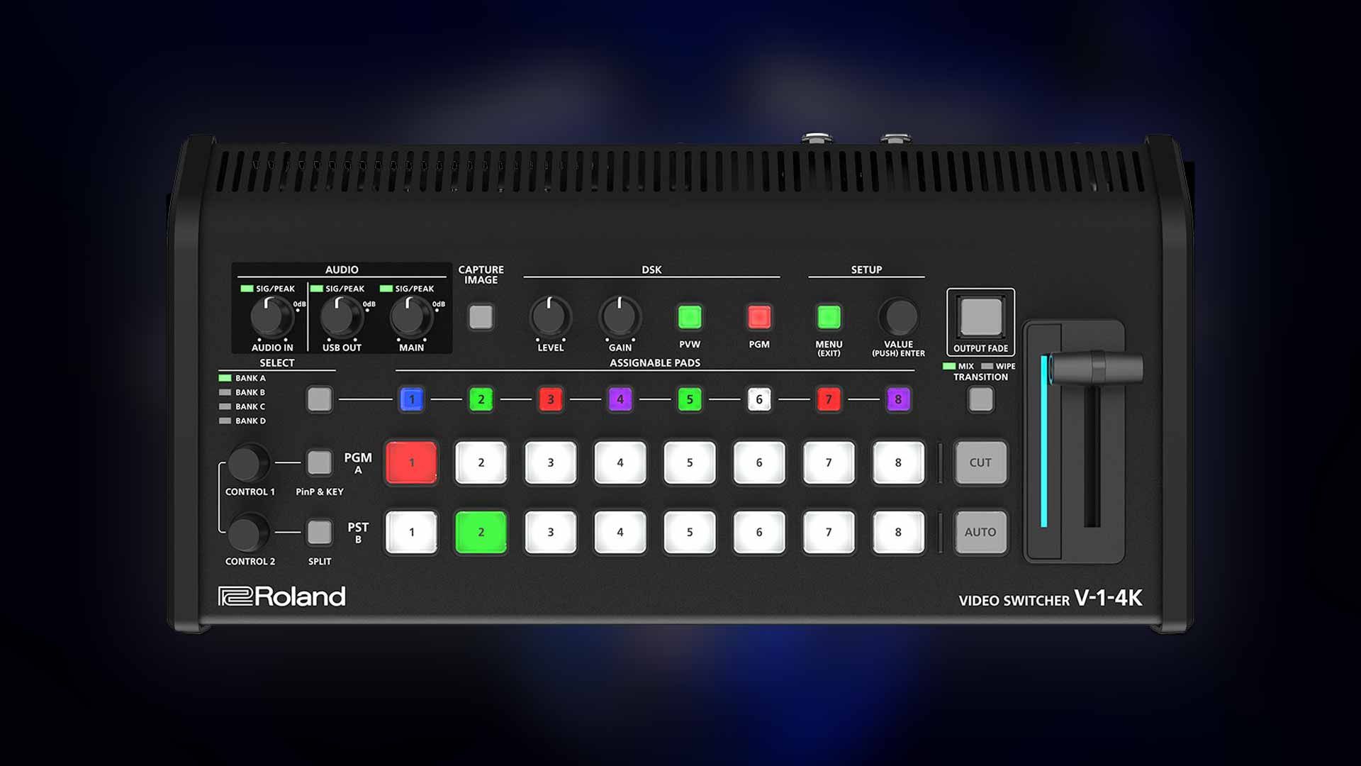Roland V-1-4K: Kompakter 4K-Bildmischer mit integrierter PTZ-Steuerung