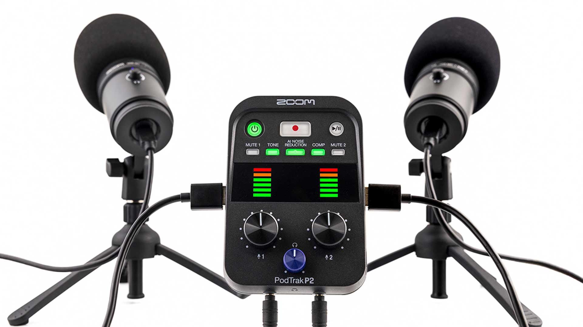 Zoom PodTrak P2: Recorder fu00fcr USB-Mikrofone