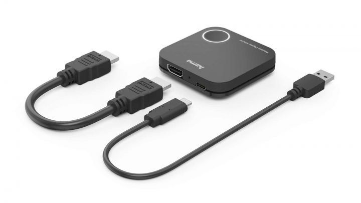 Hama Wireless-Display-Adapter: Empfu00e4nger fu00fcr visuelle WLAN-u00dcbertragung