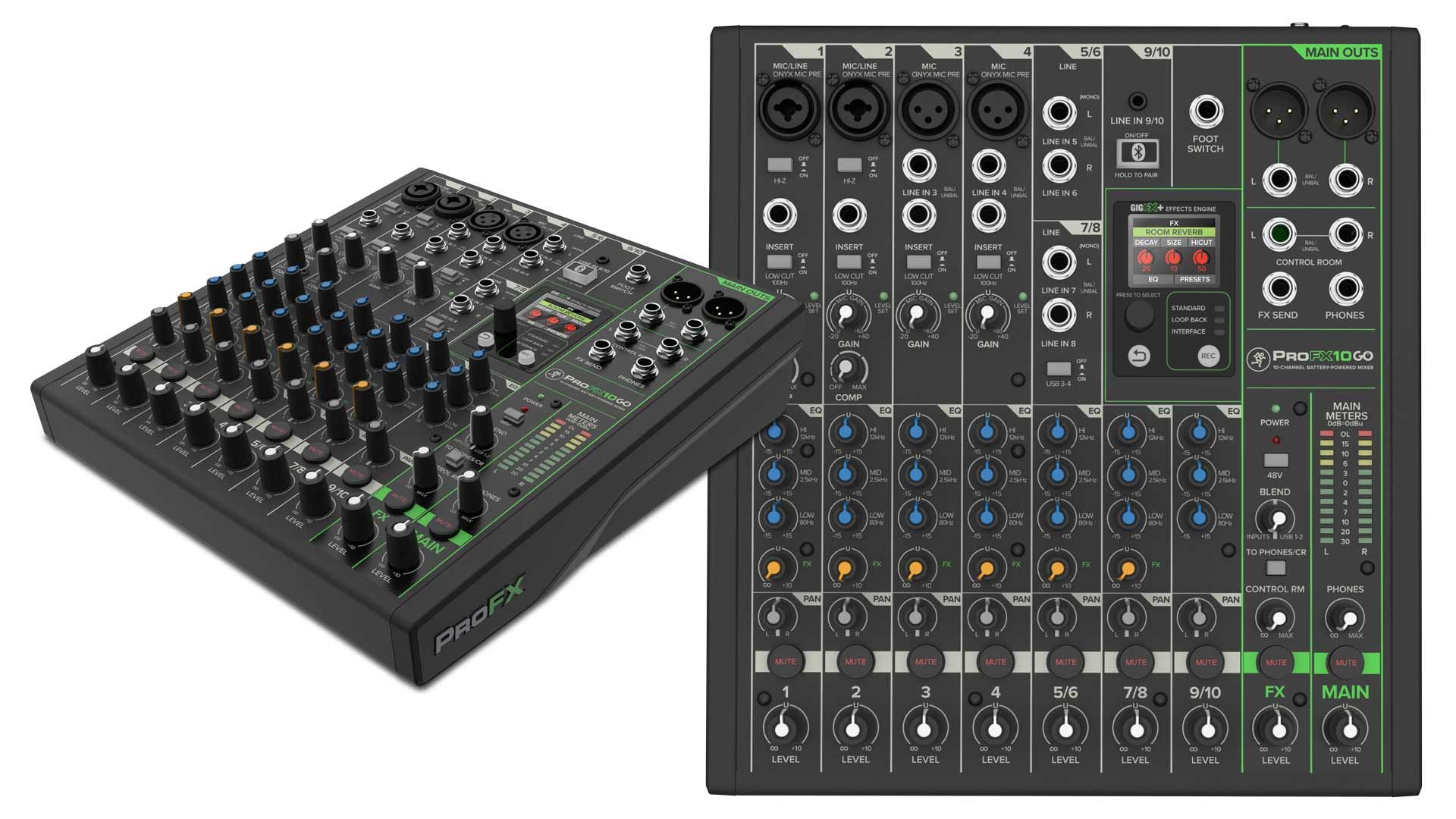 Mackie ProFX10 GO: akkubetriebene Audio-Mixer