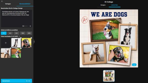 CyberLink MyEdit: KI gestaltet Fotocollagen nach Texteingabe