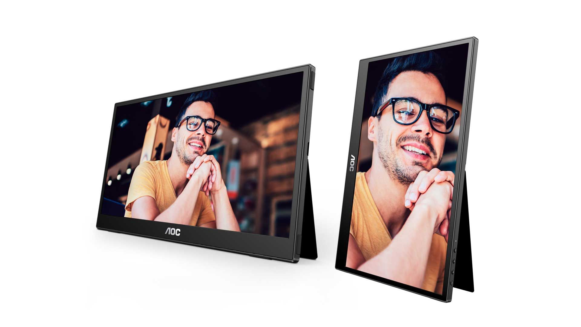 AOC 16T3EA: 15,6-Zoll-Monitor fu00fcr den mobilen Einsatz