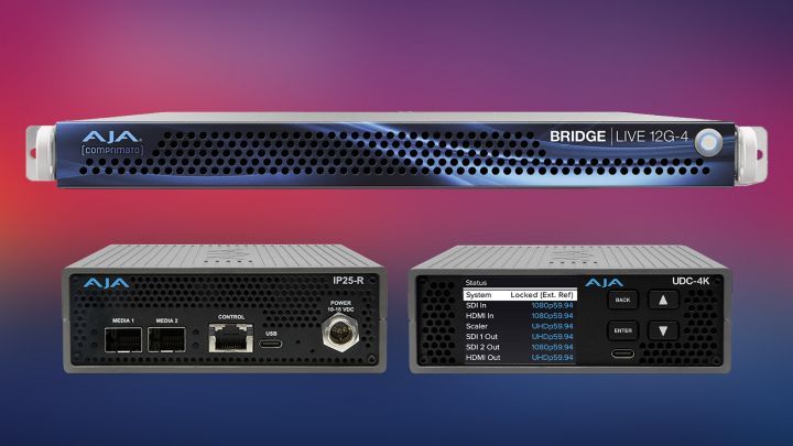 AJA IP25-R, UDC-4K und Bridge Live 12G-4: mehr Konnektivitu00e4t zur IBC