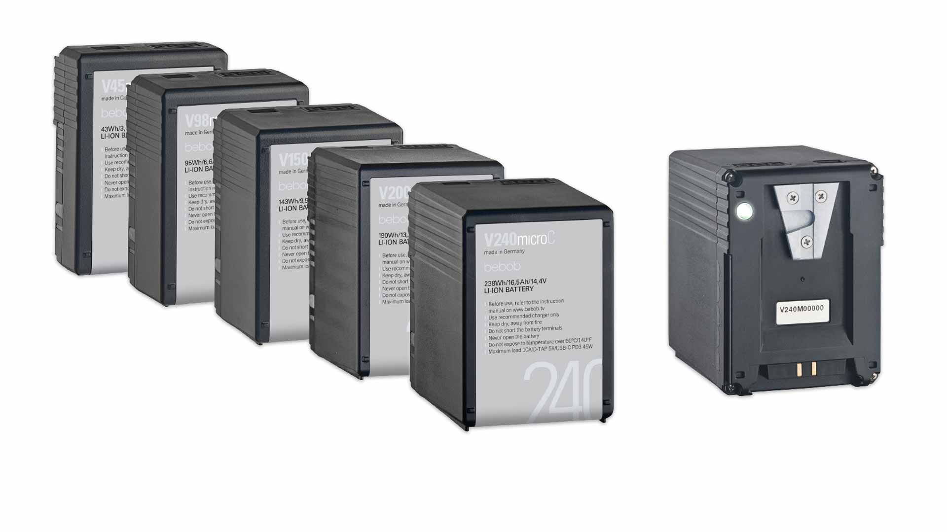 bebob VmicroC-Reihe: Micro-Akkus mit USB-C-Anschluss