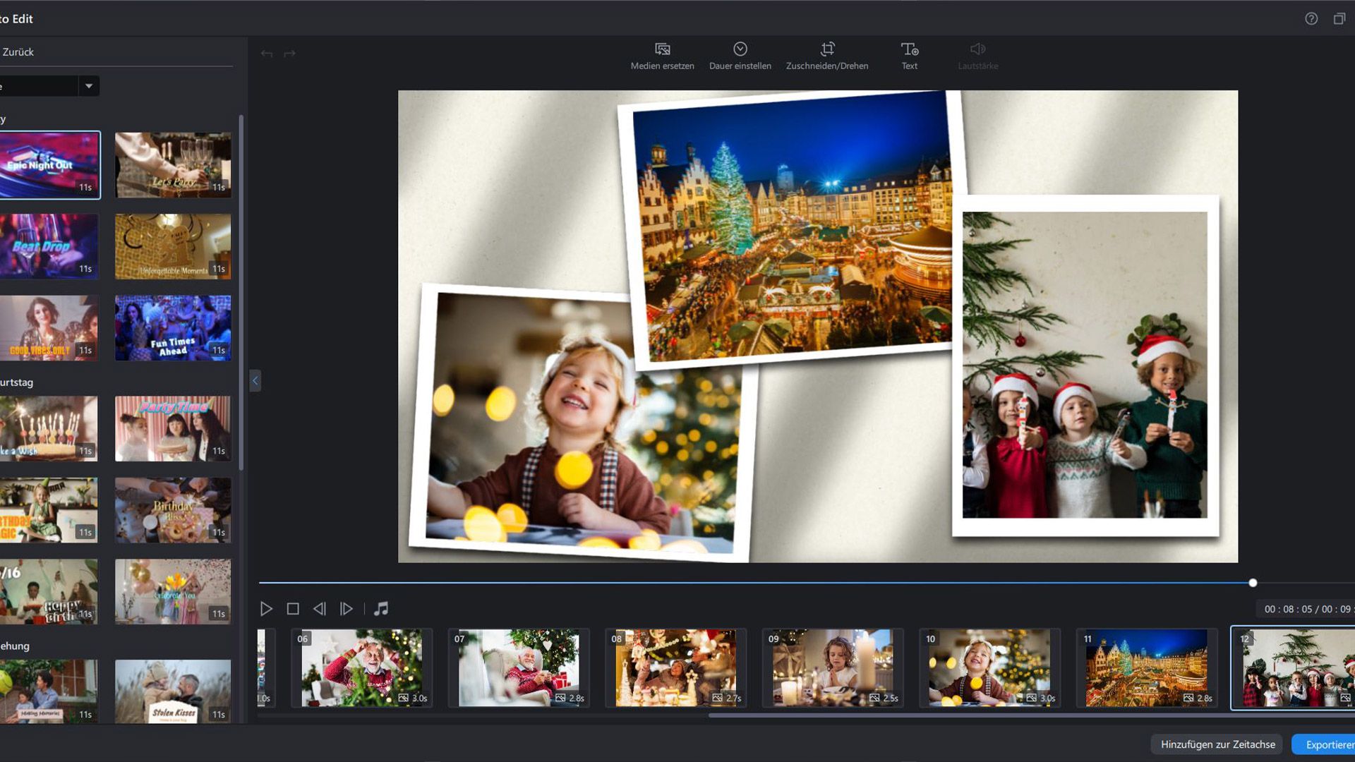 Cyberlink PowerDirector 365: neue Fotocollagen-Option für KI Auto Edit-Funktion
